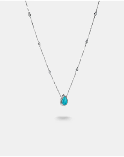 THOMAS SABO - THOMAS SABO Necklace with Turquoise Teardrop Stone