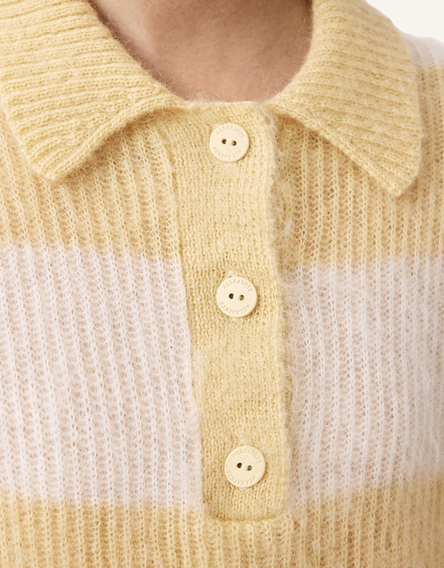 AllSaints - Clem Mohair-Merino Blend Polo Tee