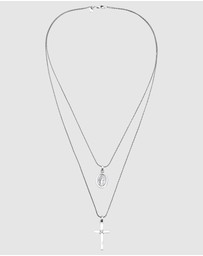 Kuzzoi - ICONIC EXCLUSIVE - Necklace Male Layer Cross 925 Sterling Silver
