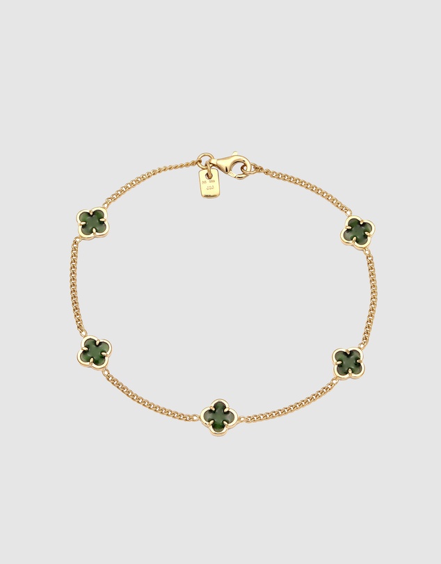 Kuzzoi - ICONIC EXCLUSIVE - Cloverleaf Bracelet in Gold-Plated 925 Sterling Silver