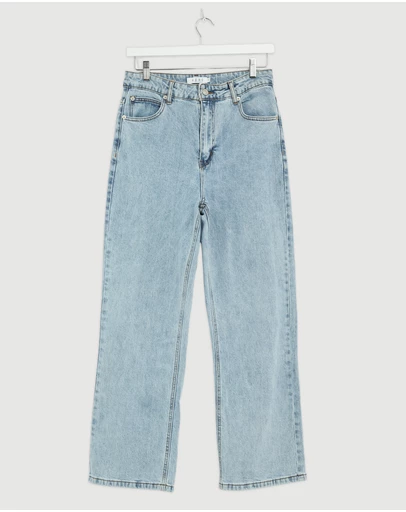 Revibe - Repaired AERE High Rise Stretch Straight Jeans - AU 12
