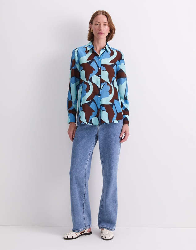 Sportscraft - Wave Print Long Sleeve Shirt