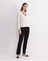 Sportscraft - Merino Cable V Neck Sweater