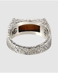 Haze & Glory - ICONIC EXCLUSIVE - Ring Signet Men Tigers Eye 925 Sterling Silver