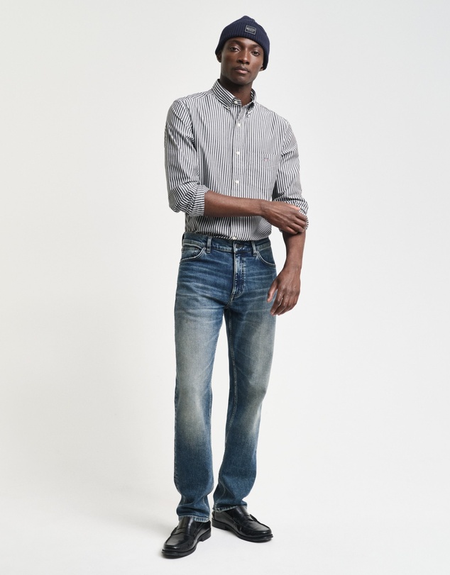 Gant - Regular Fit Striped Poplin Shirt