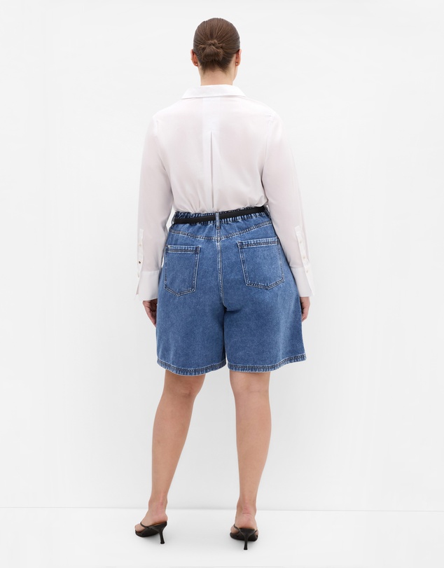 City Chic - Plus size Tessa Tailored Denim Jort - light wash