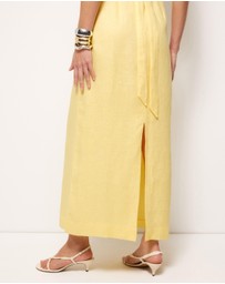 AERE - Kaili Linen Square Neck Maxi Dress
