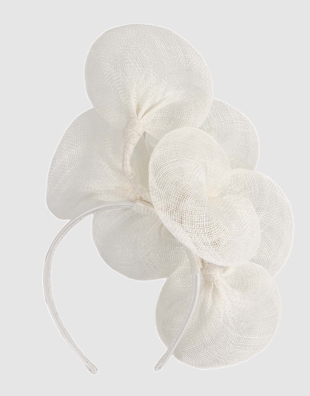 Max Alexander - Large Lilly White Flower Fascinator