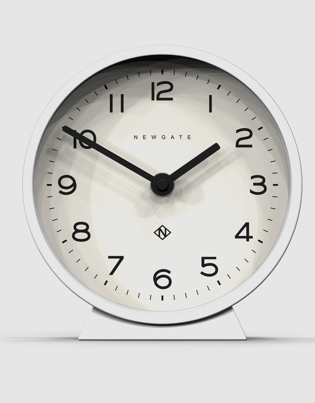 Newgate - Newgate M Mantel Clock Pebble White