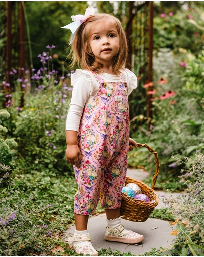 Fleur Harris - 'Bunnies & Bows' Gracious Overall in Pink