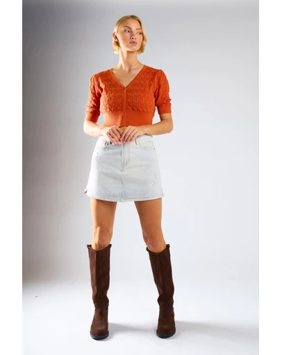 Glamorous - V-Neck Crop-Cardigan