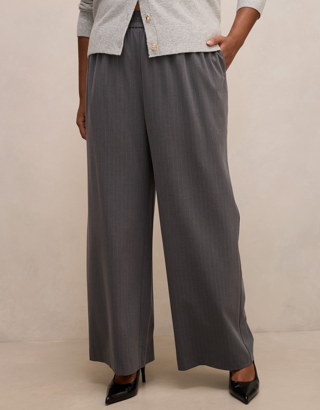 Forever New Curve - Liliana Curve Elastic Pinstripe Pants