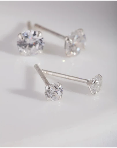 Lovisa - Sterling Silver Diamante Earring Pack