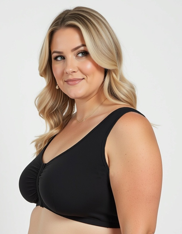 Ava & Audrey  - Ava & Audrey Priscilla Cotton Wire-Free Front Opening Bra