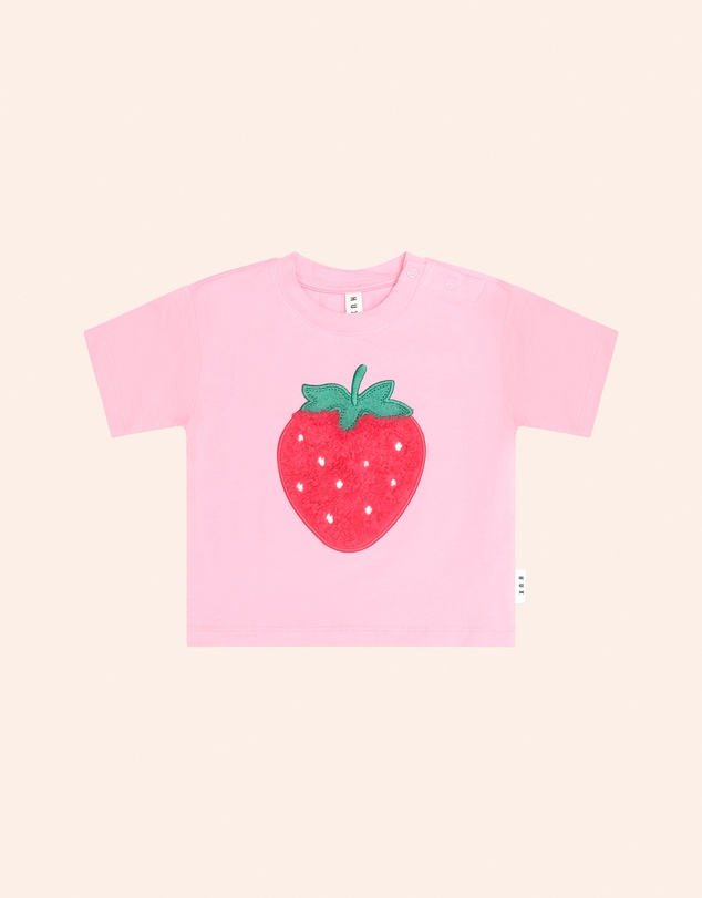 Huxbaby - Furry Strawberry Slouchy Tee - Babies-Teens