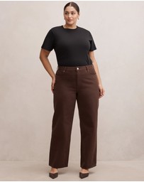Forever New Curve - Gia Curve High Rise Wide Leg Jeans