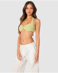 EDIKTED - Twisty Textured Bra Top