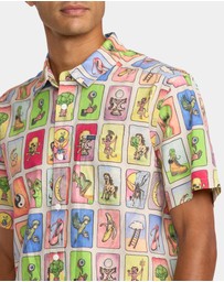 RVCA - Mens KSl Tarjeta Short Sleeve Shirt