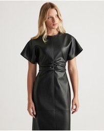 Decjuba - Paige Faux Leather Midi Dress