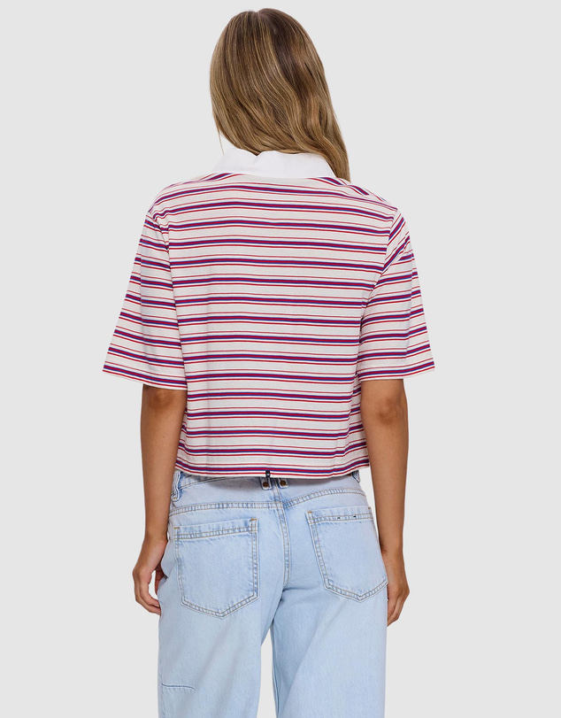 Thrills - Harry Striped Cropped Polo
