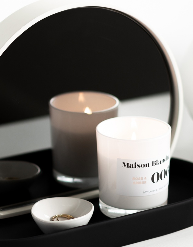 Maison Blanche - 006 Rose & Amber - Large Candle