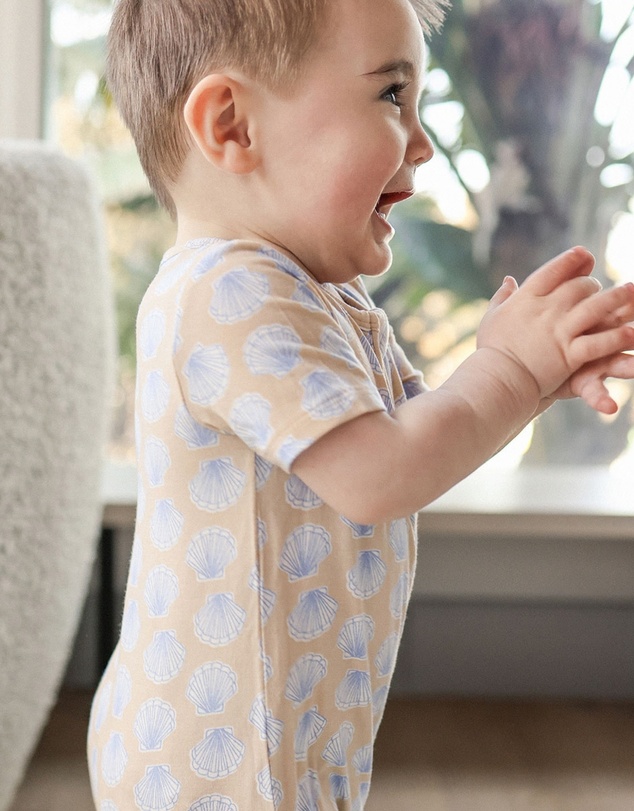 Kynd Baby - Essential Short Sleeve Onesie in Seashell Blue