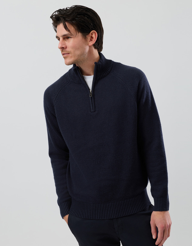 Wayver - Half Zip Wool Blend Knit
