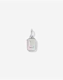 Michael Hill - Letter L Mother of Pearl Initial Pendant in Sterling Silver