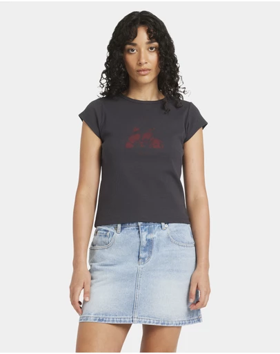 RVCA - Womens Ribbed Slim T-Shirt