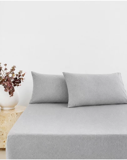 Bambury - BedT Organica - Organic Cotton and Tencel blend - Jersey Knit Fitted Sheet and Pillowcase Set