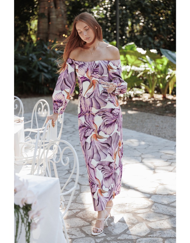 Petal & Pup - Kitty Off Shoulder Top - Orchid Floral