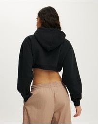 Cotton On Body Active - Plush Micro Cropped Zip Through