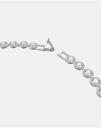 Swarovski - Una Angelic Tennis necklace, Round cut, White, Rhodium plated
