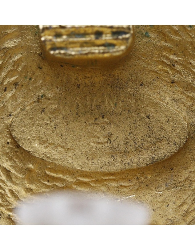 Pre-Loved by Azura Reborn - Pre-Loved Gold Plated Rue Cambon Medallion Clip On Earrings