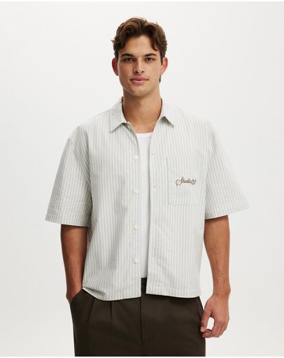 GREY STRIPE EMB