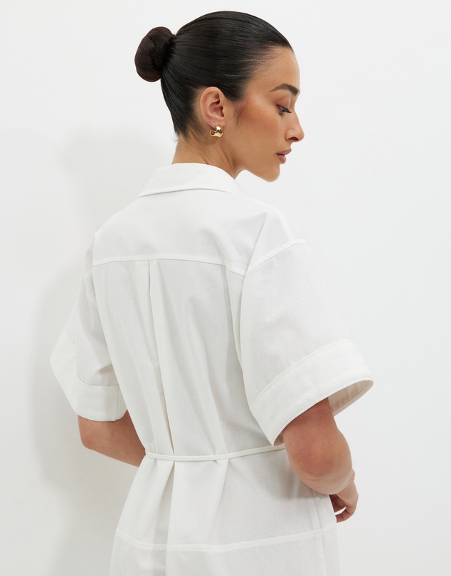 Calli - Seamed Midi Dress