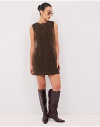 Calli - Maslow Faux Suede Mini Dress