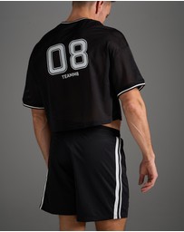 TEAMM8 - S.S.C. Fraternity Drop Sleeve Crop Tee