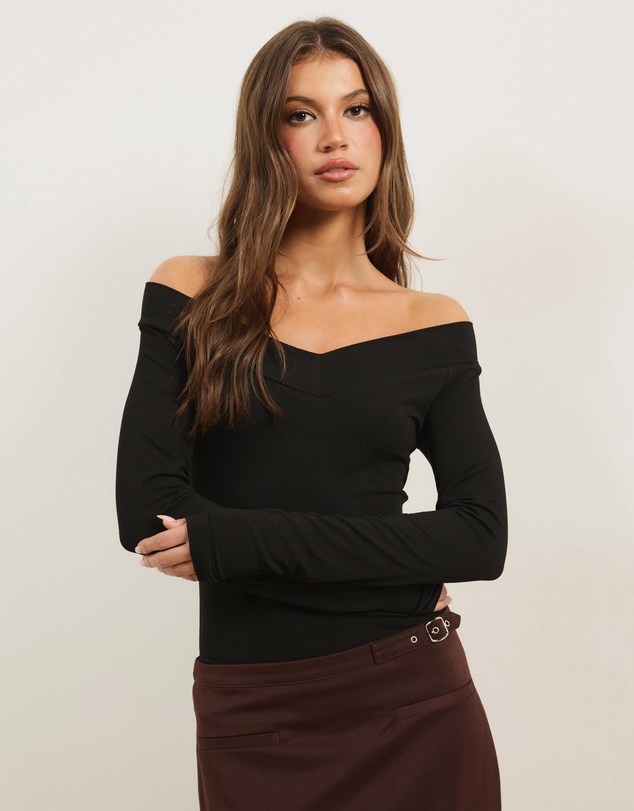 Atmos&Here - Lottie Off The Shoulder Long Sleeve Top