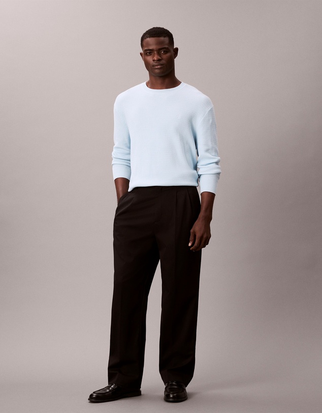 Calvin Klein - Cotton Textured Classic Crewneck Jumper