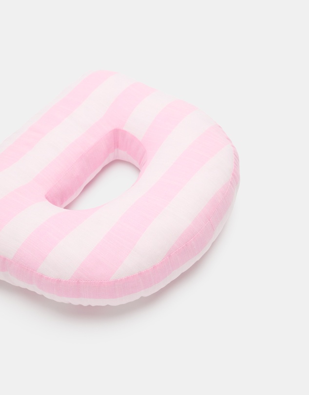 Seed Heritage - Pink Stripe Initial Cushion