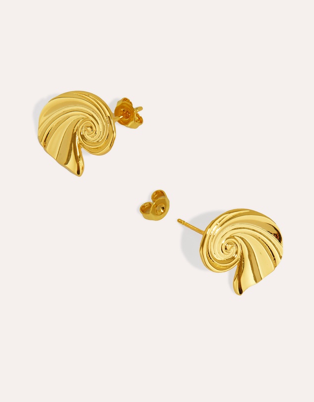 Ottoman Hands - Waterproof Wave Stud Earrings
