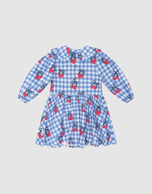 Huxbaby - Cherry Gingham Shirred Dress - Babies-Kids