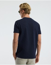 Calibre - Monogram Jacquard T-shirt Navy