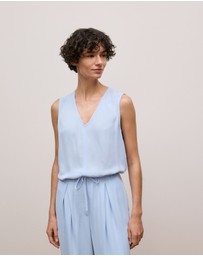 Trenery - Soft Sleeveless Top in Soft Blue