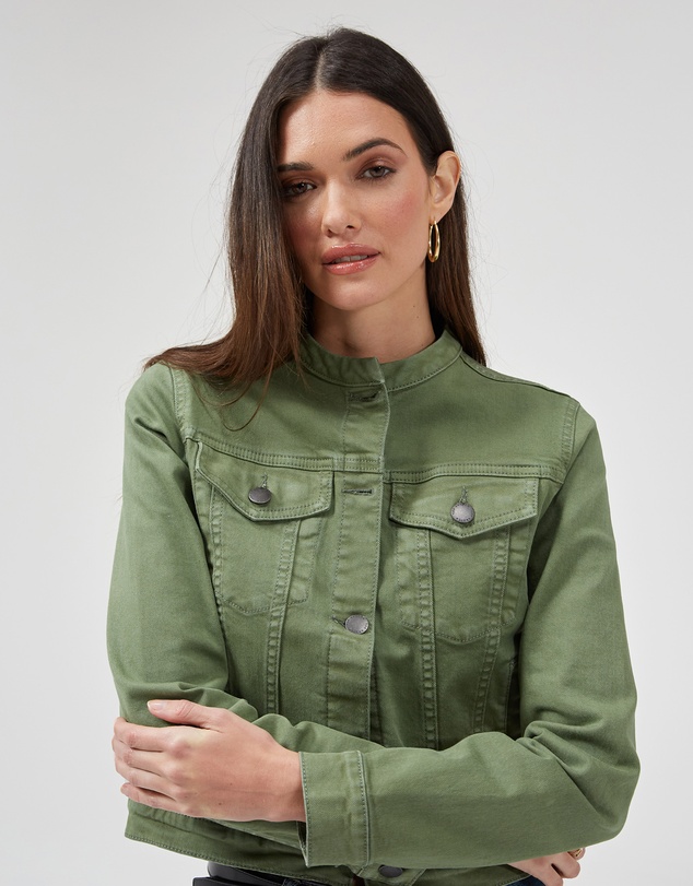 DRICOPER DENIM - Elonnie Oil Green Denim Jacket