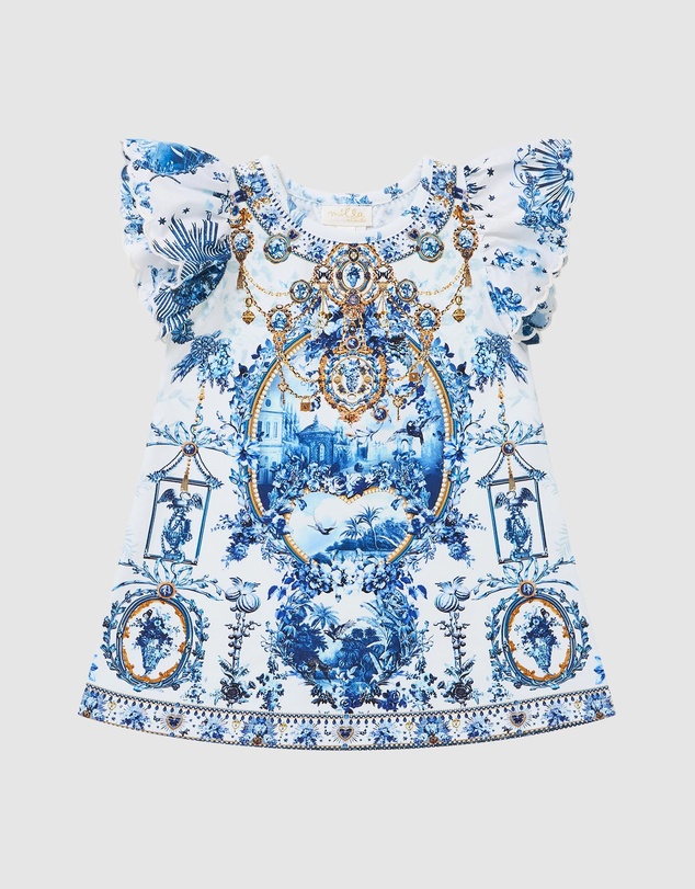 Camilla - Embroidered Sleeve Tee Dress - Babies