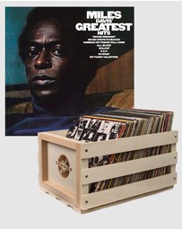 Sony Music - Crosley Record Storage Crate Miles Davis Greatest Hits Vinyl Album Bundle