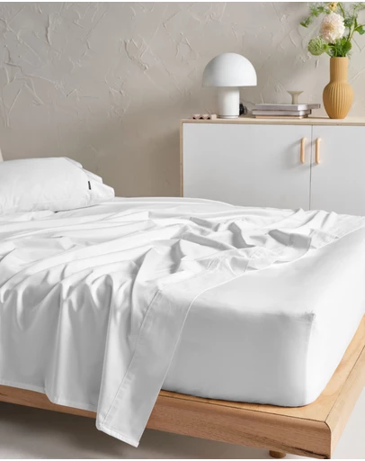 Linen House - Augusta 500TC Cotton Sateen 60cm Fitted Sheet