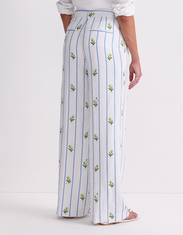 Sportscraft - Hampton Stripe Linen Pant